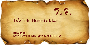 Türk Henrietta névjegykártya